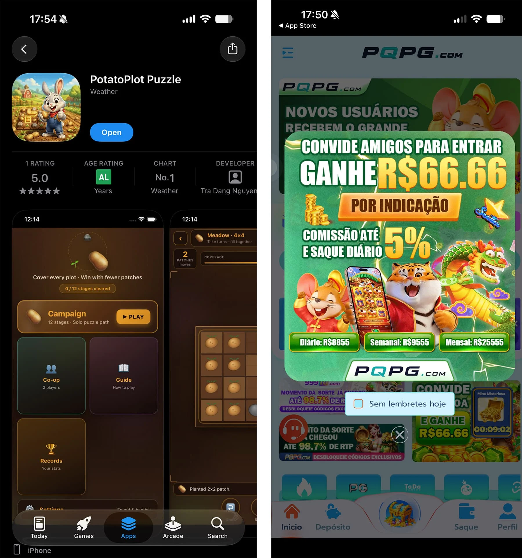App Store hospeda diversas aplicações de azar disfarçadas.